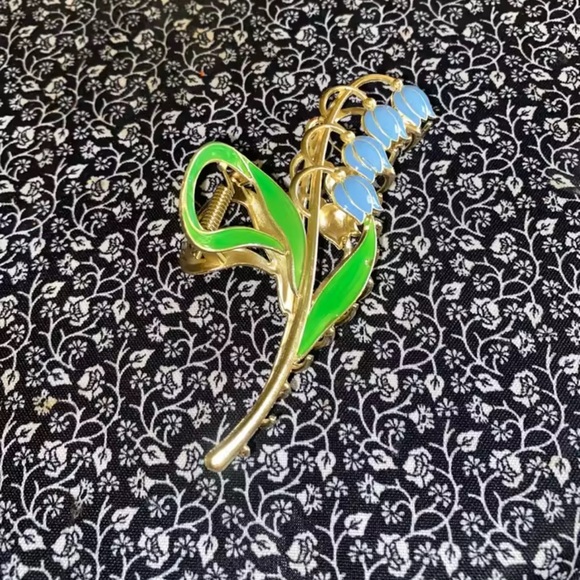 Vintage Garden Blue Lily of the Valley Elegance Hair Clip main image 7